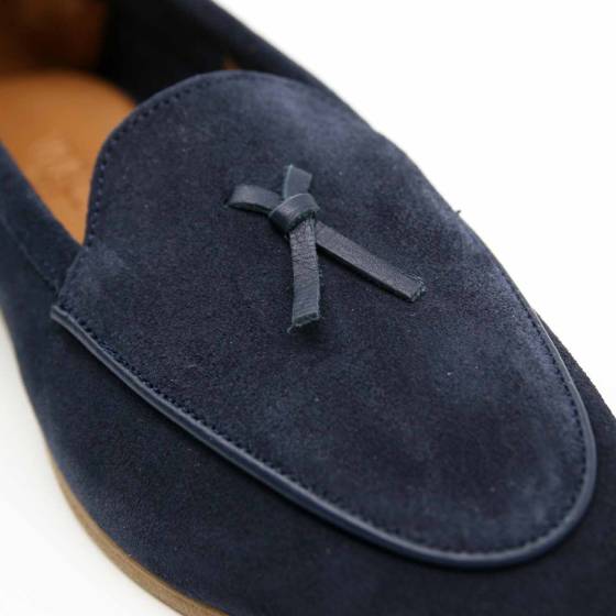 MOCASSINS 4113 CUIR-VELOURS BLEU MARINE
