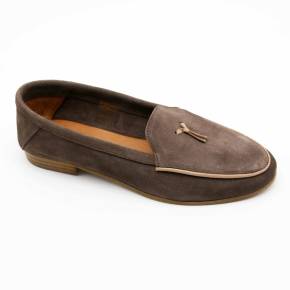 MOCASSINS 4113 CUIR-VELOURS TAUPE