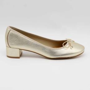 BALLERINES 93 CUIR-METALLISE PLATINE