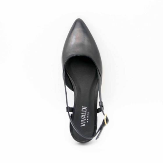 ESCARPIN SLINGBACK MANON CUIR NOIR