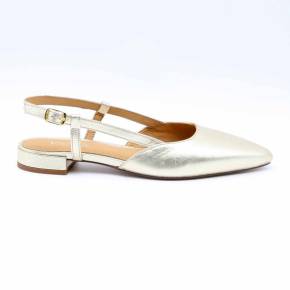 ESCARPIN SLINGBACK MANON CUIR METALLISE PLATINE