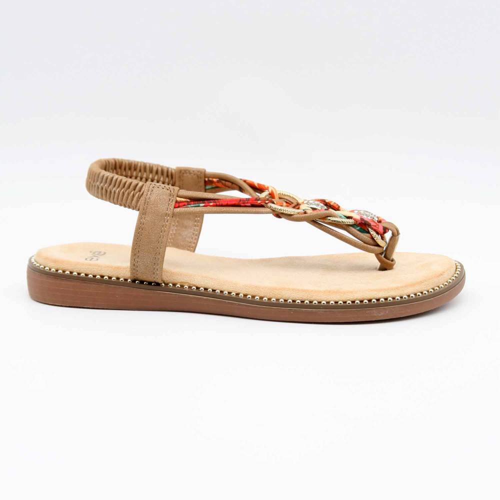 SANDALES RR2 TEXTILE CAMEL