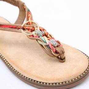 SANDALES RR2 TEXTILE CAMEL