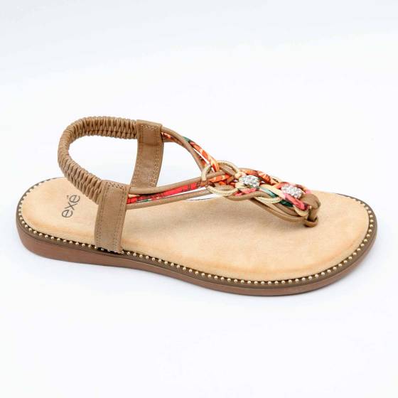 SANDALES RR2 TEXTILE CAMEL