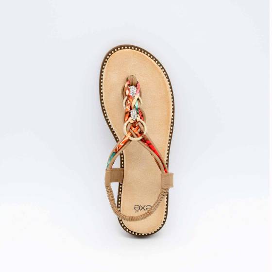 SANDALES RR2 TEXTILE CAMEL