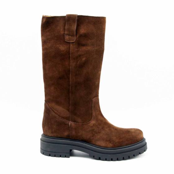 BOOTS 8317 CUIR-VELOURS MARRON