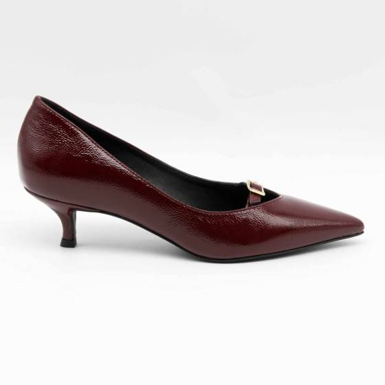 ESCARPIN FANY9 CUIR-VERNIS BORDEAUX