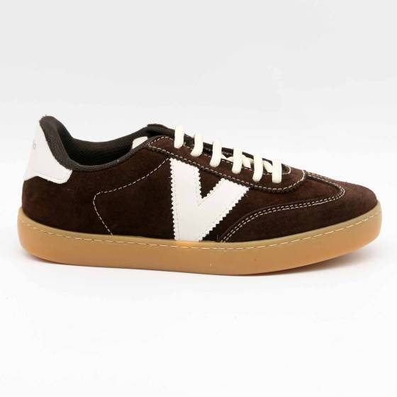 SNEAKERS VICTORIA 1126218 CUIR-VELOURS ET SYNTHETIQUE MARRON