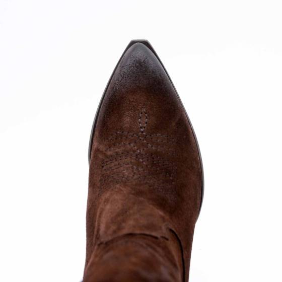 BOTTE TX160 CUIR-VELOURS MARRON