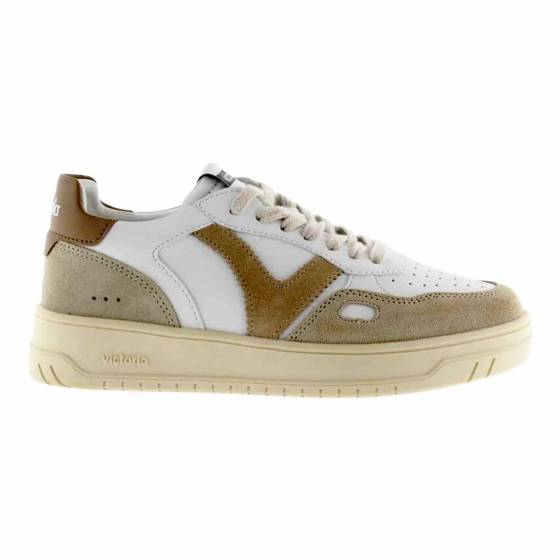 SNEAKERS VICTORIA 1257136 CUIR ET SYNTHETIQUE BEIGE