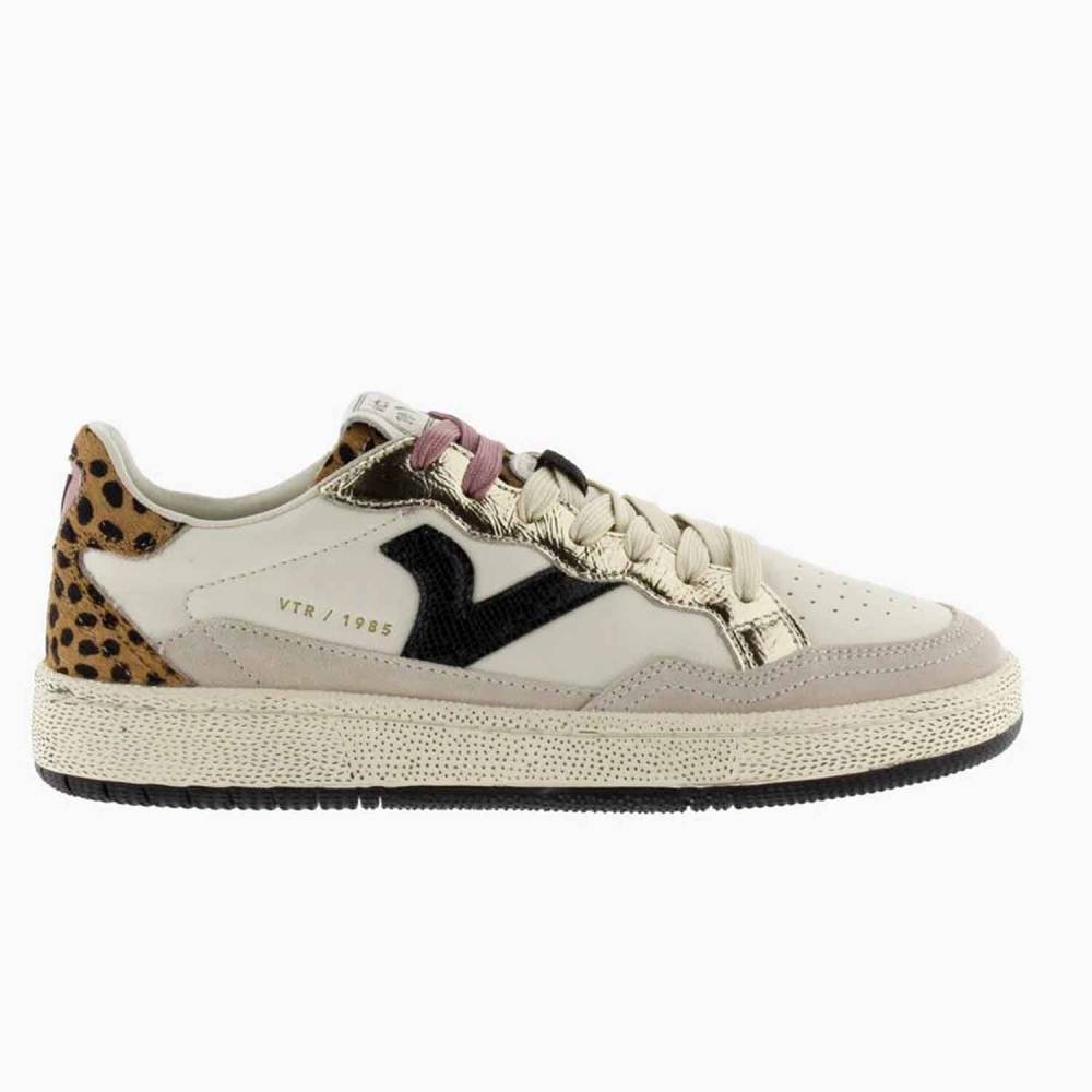 SNEAKERS VICTORIA 8806114 CUIR IMPRIME CREME
