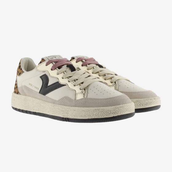 SNEAKERS VICTORIA 8806114 CUIR IMPRIME CREME