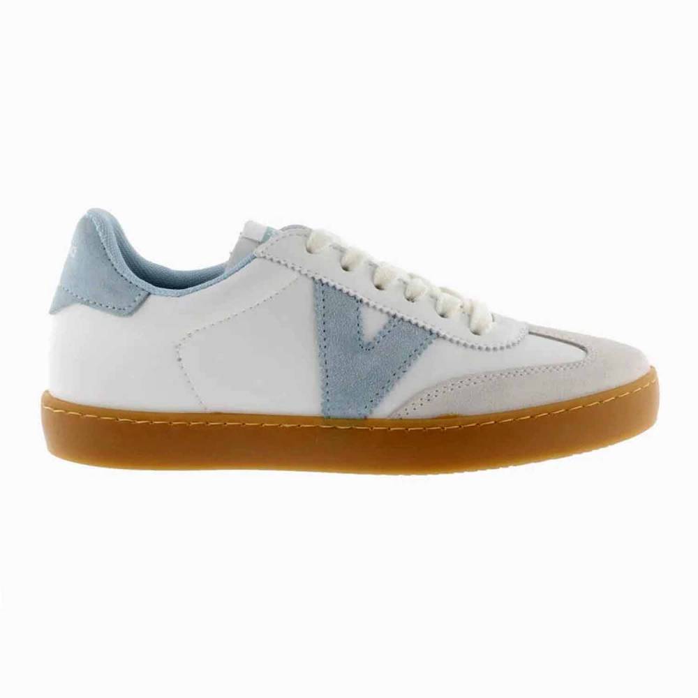 BASKETS SNEAKERS VICTORIA1126206 VEAU ET VEGAN BLEU CIEL