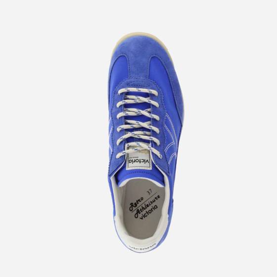 BASKETS VICTORIA 1158108 VEAU VELOURS ET NYLON BLEU