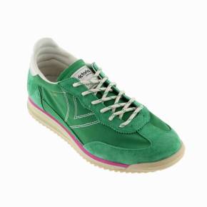 BASKETS VICTORIA 1158108 VEAU VELOURS ET NYLON VERT