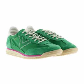 BASKETS VICTORIA 1158108 VEAU VELOURS ET NYLON VERT