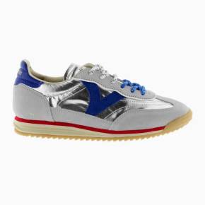 SNEAKERS VICTORIA 1158111 CUIR VELOURS ET NYLON PLATINE