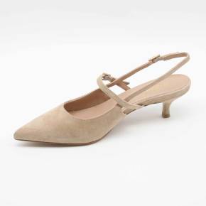 SLINGBACK FANY20 CUIR VELOURS BEIGE