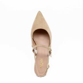 SLINGBACK FANY20 CUIR VELOURS BEIGE