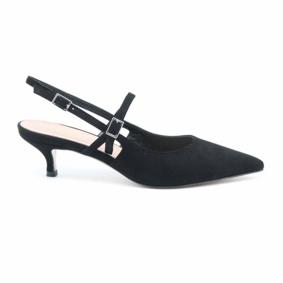 SLINGBACK FANY20 CUIR VELOURS NOIR