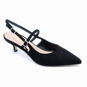SLINGBACK FANY20 CUIR VELOURS NOIR