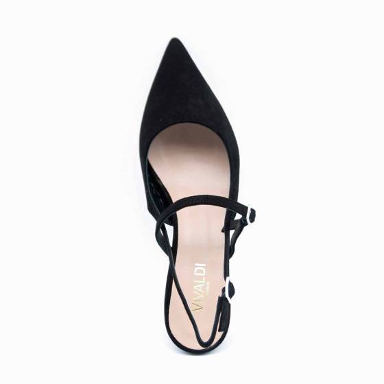 SLINGBACK FANY20 CUIR VELOURS NOIR