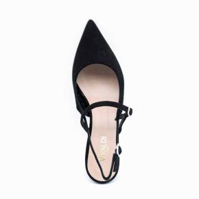 SLINGBACK FANY20 CUIR VELOURS NOIR