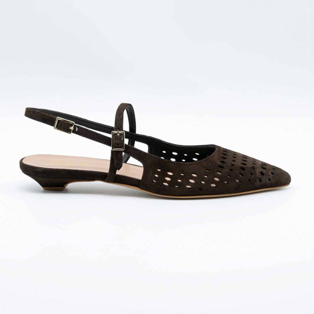 SLINGBACK HOPE8 CUIR VELOURS MARRON