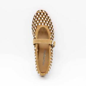 BALLERINE 724 CUIR-VELOURS BEIGE
