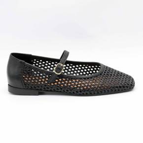 BALLERINE BABIES CORINTHE CUIR PERFORE NOIR