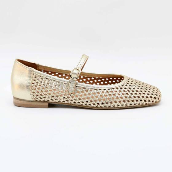 BALLERINE BABIES CORINTHE CUIR-METALLISE PLATINE