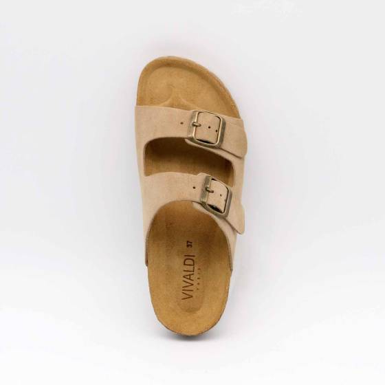SANDALE 83804 CUIR-VELOURS BEIGE