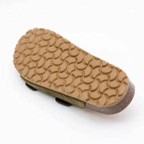 SANDALE 83804 CUIR-VELOURS VERT-KAKI