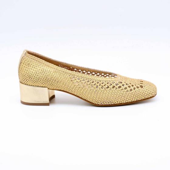 BALLERINE REQINS RIKA TEXTILE METALLISE-DORÉ