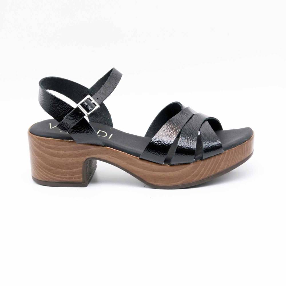 SANDALE 5923 CUIR-VERNIS NOIR