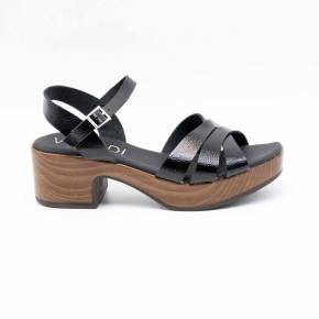 SANDALE 5923 CUIR-VERNIS NOIR