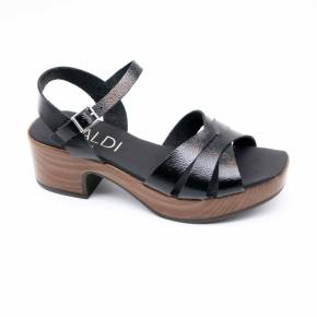 SANDALE 5923 CUIR-VERNIS NOIR