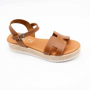 SANDALE 6011 CUIR COGNAC