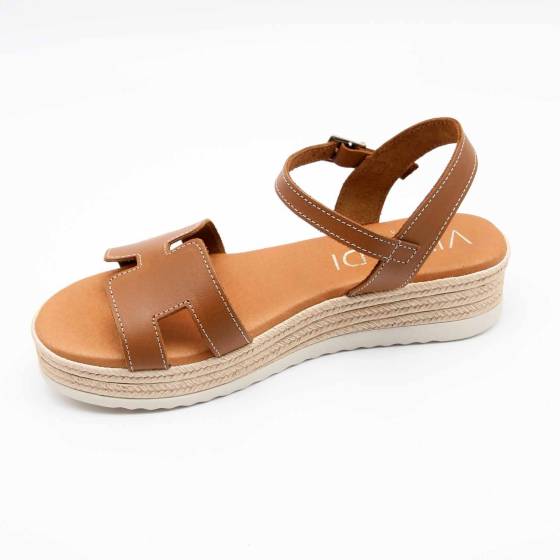 SANDALE 6011 CUIR COGNAC