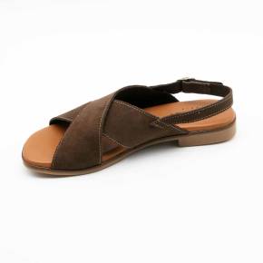 SANDALE 10662 CUIR-VELOURS MARRON