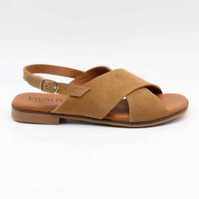 SANDALE 10662 CUIR-VELOURS TAUPE