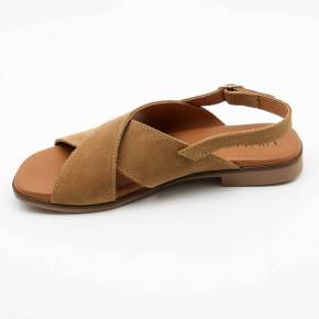 SANDALE 10662 CUIR-VELOURS TAUPE