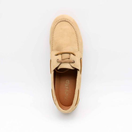 MOCASSIN 08423 CUIR-VELOURS CAMEL