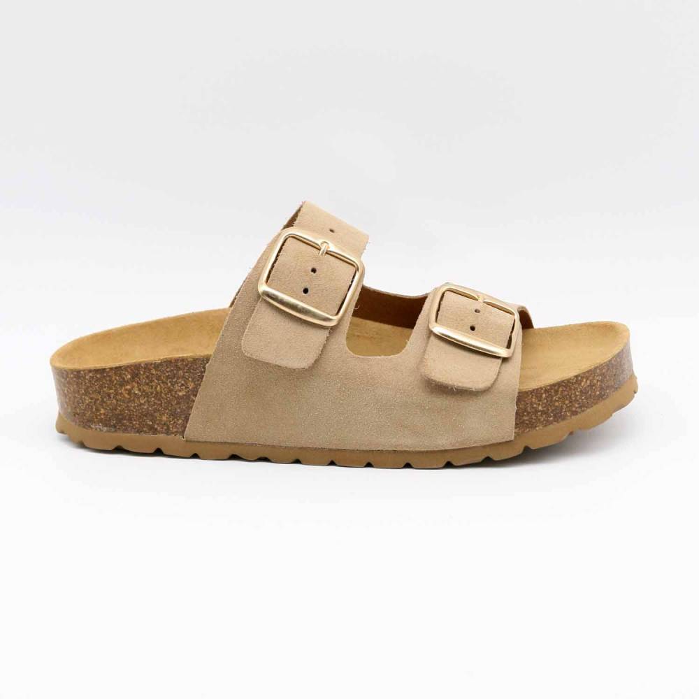 SANDALE 88828 CUIR-VELOURS BEIGE