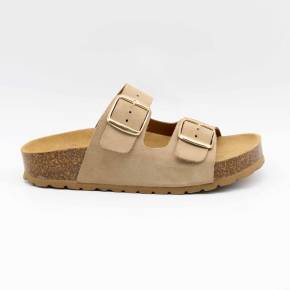 SANDALE 88828 CUIR-VELOURS BEIGE