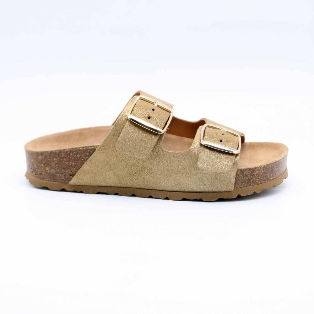 SANDALE 88828 CUIR-METALLISE OR