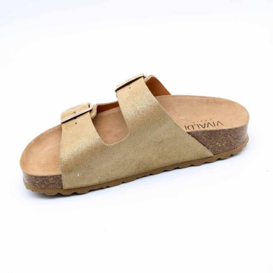 SANDALE 88828 CUIR-METALLISE OR