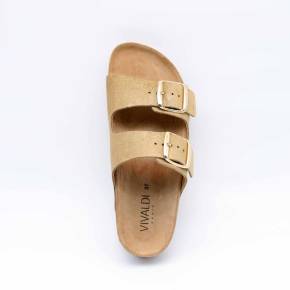 SANDALE 88828 CUIR-METALLISE OR