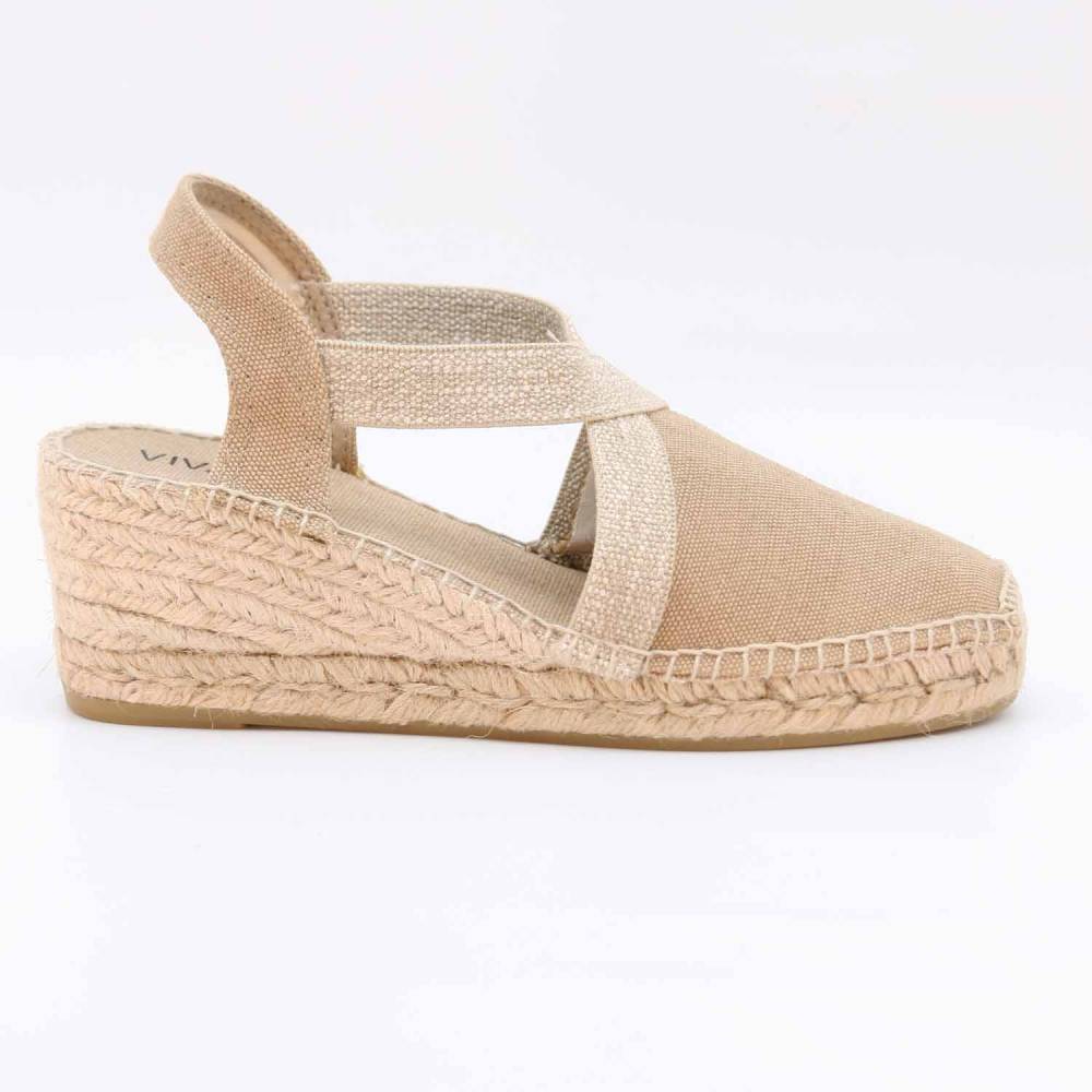 SANDALE ESPADRILLE TERRA-V TOILE BEIGE