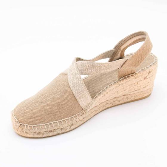 SANDALE ESPADRILLE TERRA-V TOILE BEIGE